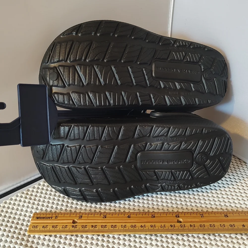 Rugged Shark Little Boys Size 13 Eva Clogs Black NWT